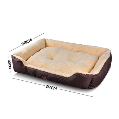 PaWz Pet Bed Mattress Dog Cat Pad Mat Cushion Soft Winter Warm X Large Brown Payday Deals