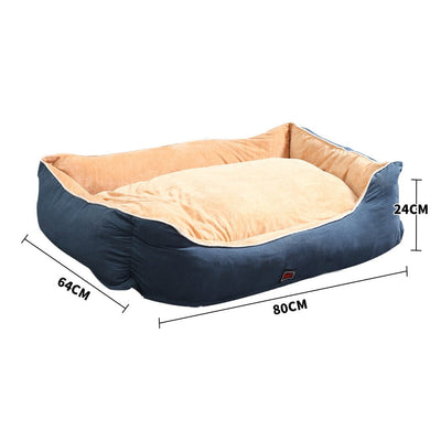 PaWz Pet Bed Mattress Dog Cat Pad Mat Puppy Cushion Soft Warm Washable L Blue Payday Deals