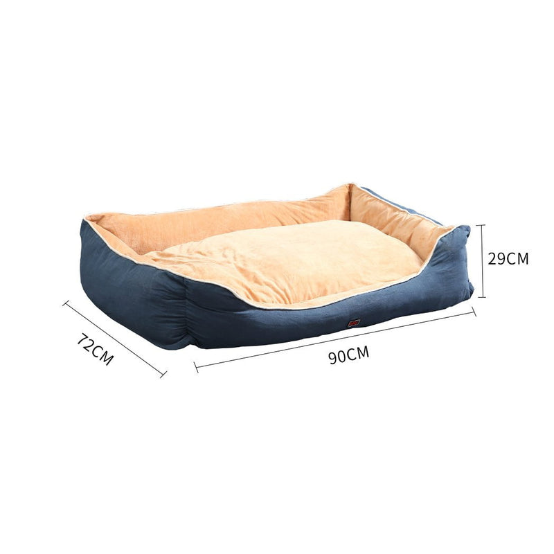 PaWz Pet Bed Mattress Dog Cat Pad Mat Puppy Cushion Soft Warm Washable XL Blue Payday Deals