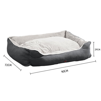 PaWz Pet Bed Mattress Dog Cat Pad Mat Puppy Cushion Soft Warm Washable XL Grey Payday Deals