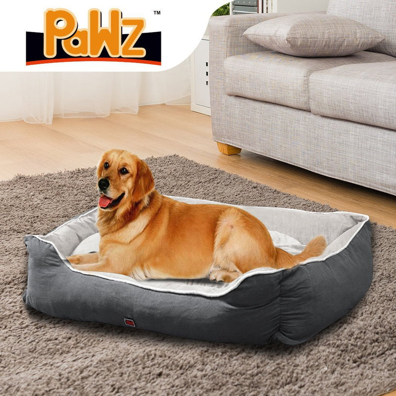 PaWz Pet Bed Mattress Dog Cat Pad Mat Puppy Cushion Soft Warm Washable XL Grey Payday Deals