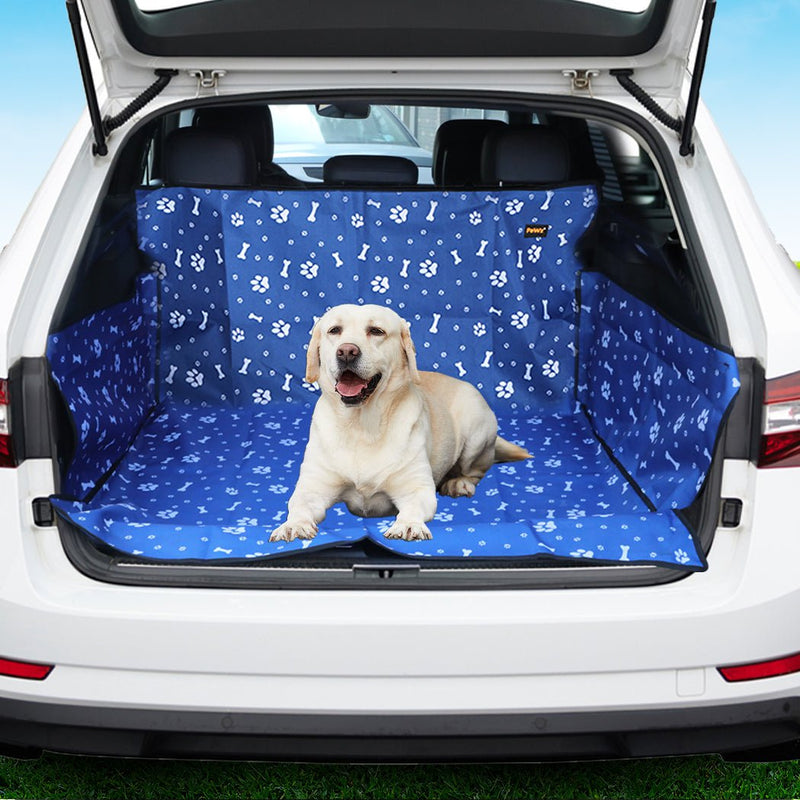 PaWz Pet Boot Car Seat Cover Hammock Nonslip Dog Puppy Cat Waterproof Rear Blue Payday Deals