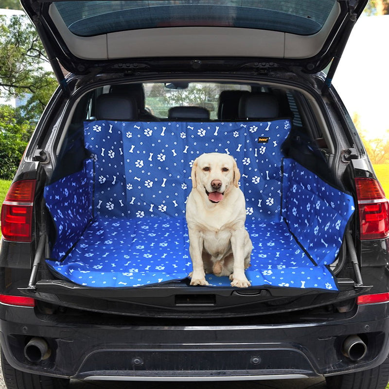 PaWz Pet Boot Car Seat Cover Hammock Nonslip Dog Puppy Cat Waterproof Rear Blue Payday Deals