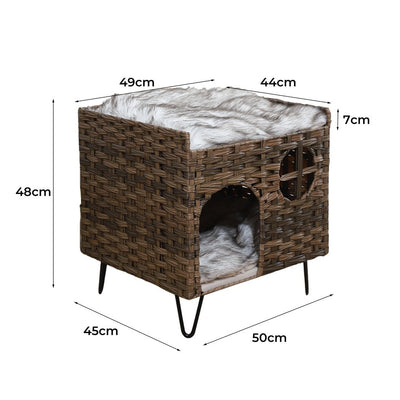 PaWz Pet Cat Bed Puppy House Sleeping Nest Calming Cushion Washable Non-toxic Payday Deals