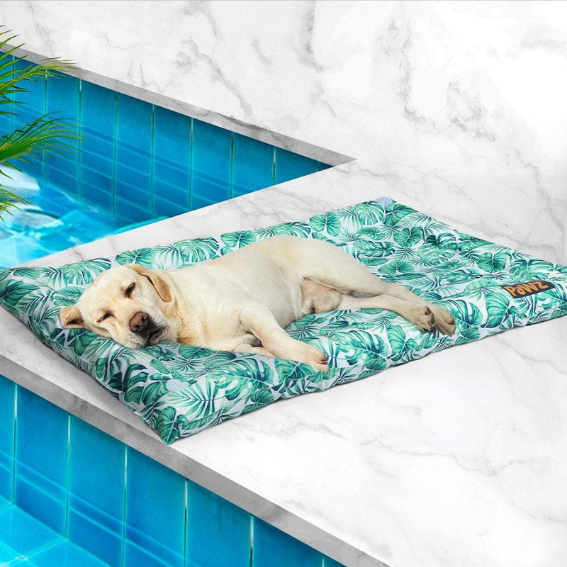 PaWz Pet Cool Gel Mat Cat Bed Dog Bolster Waterproof Self-cooling Pads Summer L Payday Deals