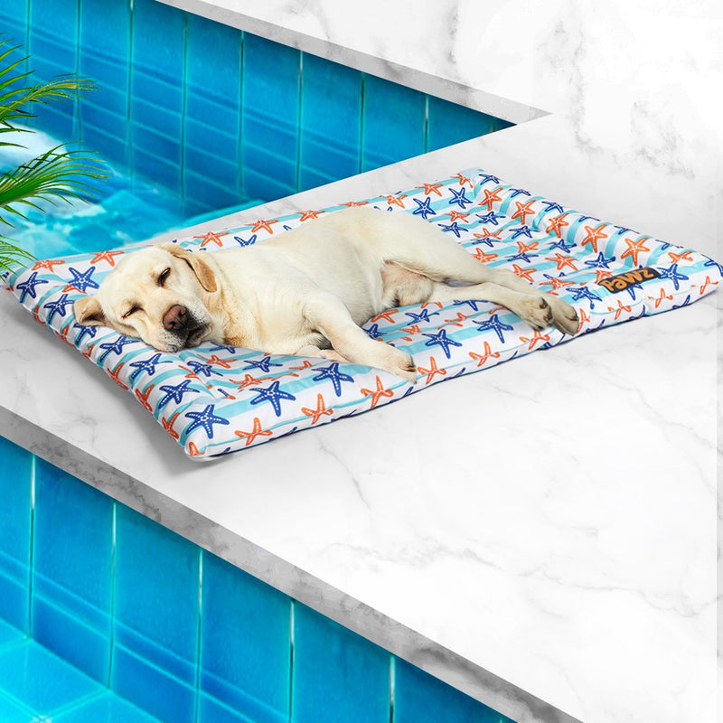 PaWz Pet Cool Gel Mat Cat Bed Dog Bolster Waterproof Self-cooling Pads Summer L Payday Deals