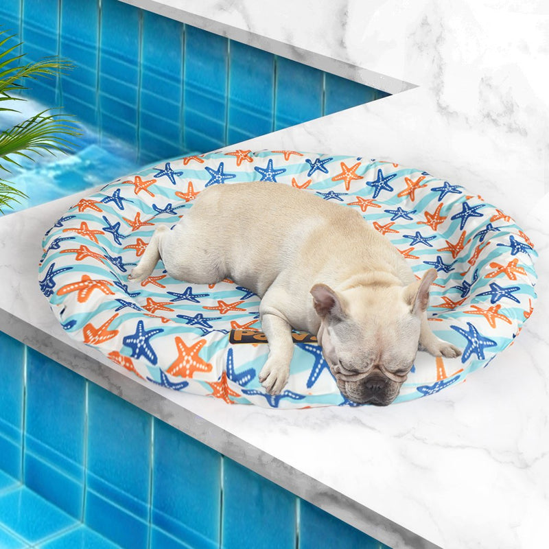 PaWz Pet Cool Gel Mat Cat Bed Dog Bolster Waterproof Self-cooling Pads Summer L Payday Deals