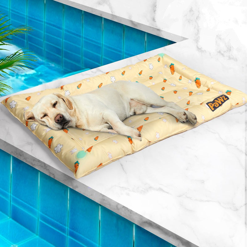 PaWz Pet Cool Gel Mat Cat Bed Dog Bolster Waterproof Self-cooling Pads Summer L Payday Deals