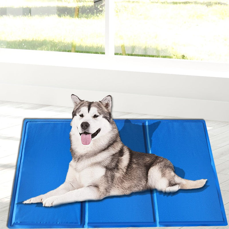 PaWz Pet Cooling Mat Gel Mats Bed Cool Pad Puppy Cat Non-Toxic Beds Summer Pads 90x60 Payday Deals