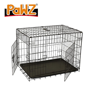 PaWz Pet Dog Cage Crate Kennel Portable Collapsible Puppy Metal Playpen 30" Payday Deals