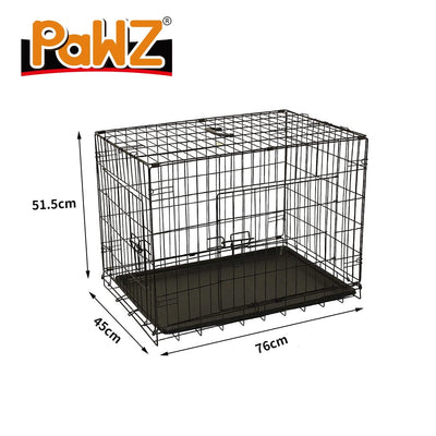 PaWz Pet Dog Cage Crate Kennel Portable Collapsible Puppy Metal Playpen 30" Payday Deals