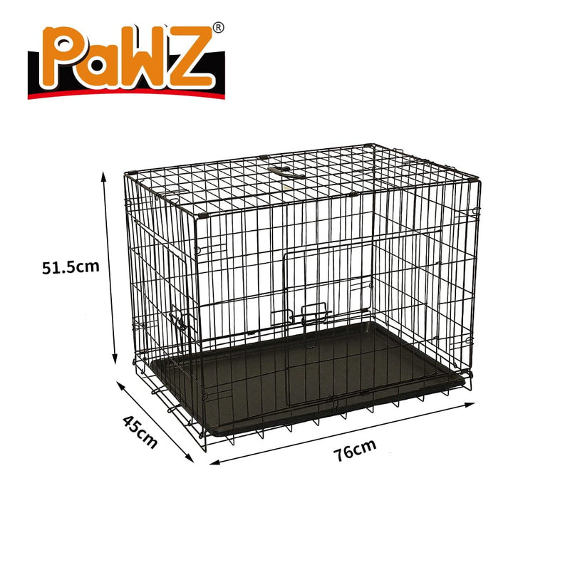 PaWz Pet Dog Cage Crate Kennel Portable Collapsible Puppy Metal Playpen 30" Payday Deals