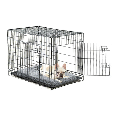 PaWz Pet Dog Cage Crate Metal Carrier Portable Kennel With Bed 48" Payday Deals