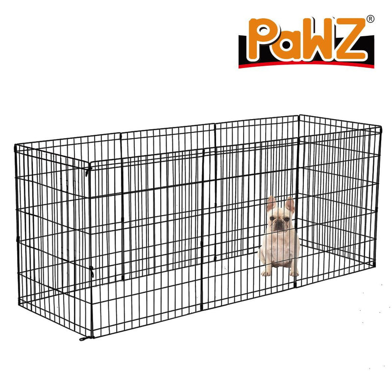 PaWz Pet Dog Playpen Puppy Exercise 8 Panel Fence Black Extension No Door 36" Payday Deals