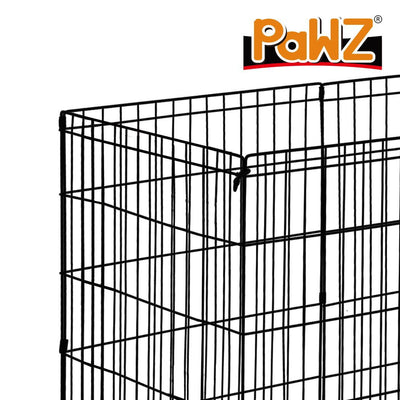 PaWz Pet Dog Playpen Puppy Exercise 8 Panel Fence Black Extension No Door 36" Payday Deals