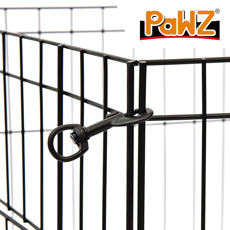 PaWz Pet Dog Playpen Puppy Exercise 8 Panel Fence Black Extension No Door 36" Payday Deals