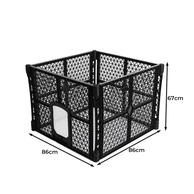 PaWz Pet Playpen Foldable Protable Dog Play Pens Plastic Garden Outdoor 4 Panels Payday Deals