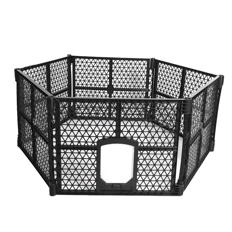 PaWz Pet Playpen Foldable Protable Dog Play Pens Plastic Garden Outdoor 6 Panels Payday Deals