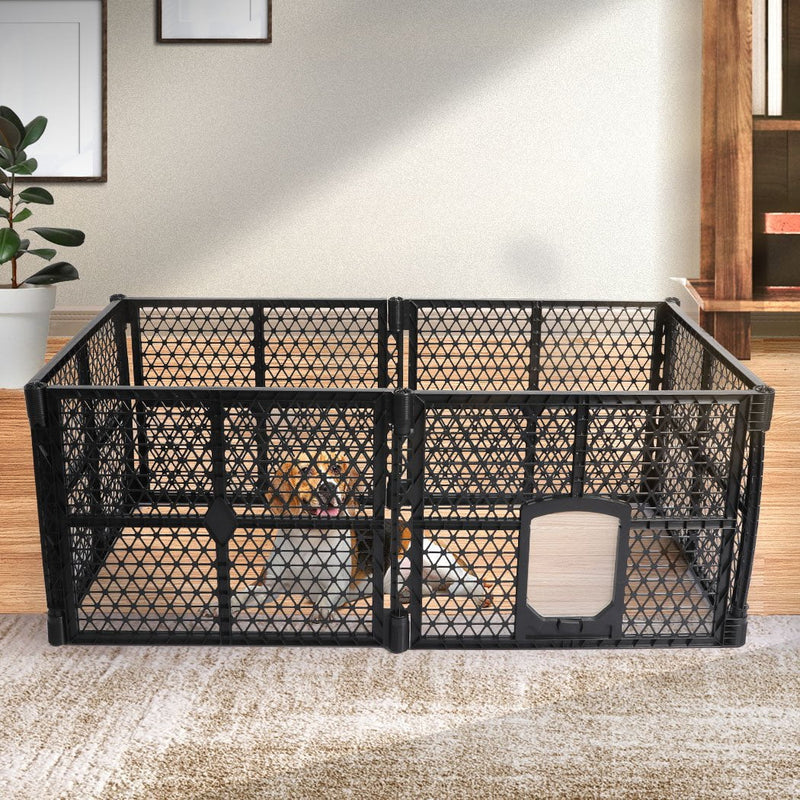 PaWz Pet Playpen Foldable Protable Dog Play Pens Plastic Garden Outdoor 6 Panels Payday Deals