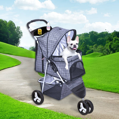 PaWz Pet Stroller 3 Wheels Dog Cat Cage Puppy Pushchair Travel Walk Carrier Pram Payday Deals