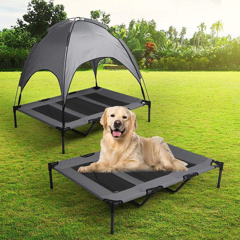 PaWz Pet Trampoline Bed Dog Cat Elevated Hammock With Canopy Raised Heavy XL Payday Deals