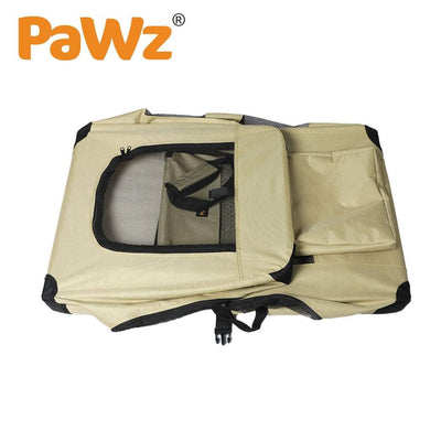 PaWz Pet Travel Carrier Kennel Folding Soft Sided Dog Crate For Car Cage Large M Payday Deals