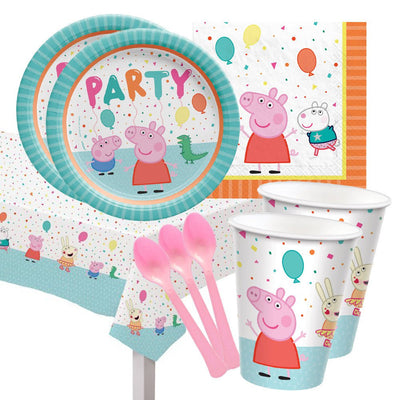 Peppa Pig 16 Guest Deluxe Tableware Party Pack
