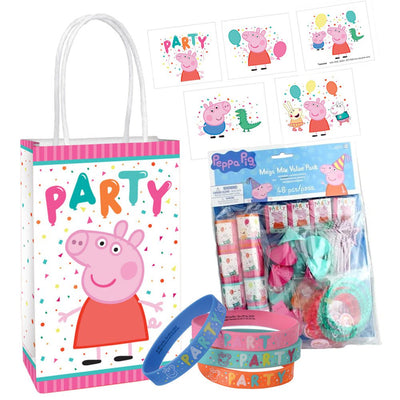 Peppa Pig 8 Guest Loot Kraft Bag Party Pack
