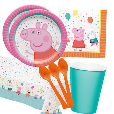 Peppa Pig Party 16 Guest Small Deluxe Tableware Pack