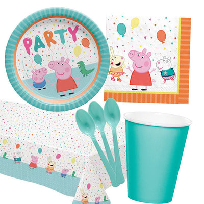 Peppa Pig Party 8 Guest Deluxe Tableware Pack