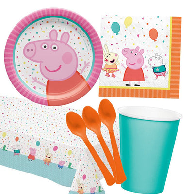 Peppa Pig Party 8 Guest Small Deluxe Tableware Pack