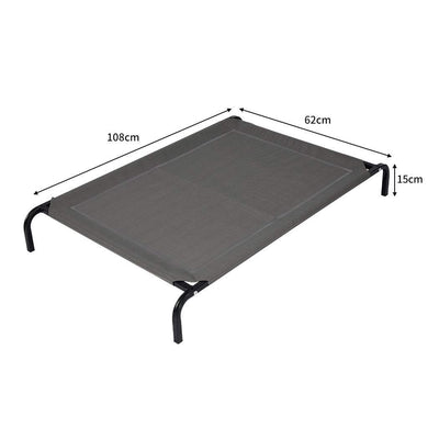 Pet Bed Dog Beds Bedding Sleeping Non-toxic Heavy Trampoline Grey L Payday Deals