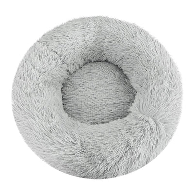 Pet Bed Dog Cat Calming Bed Small 60cm Light Grey Sleeping Comfy Cave Washable Payday Deals