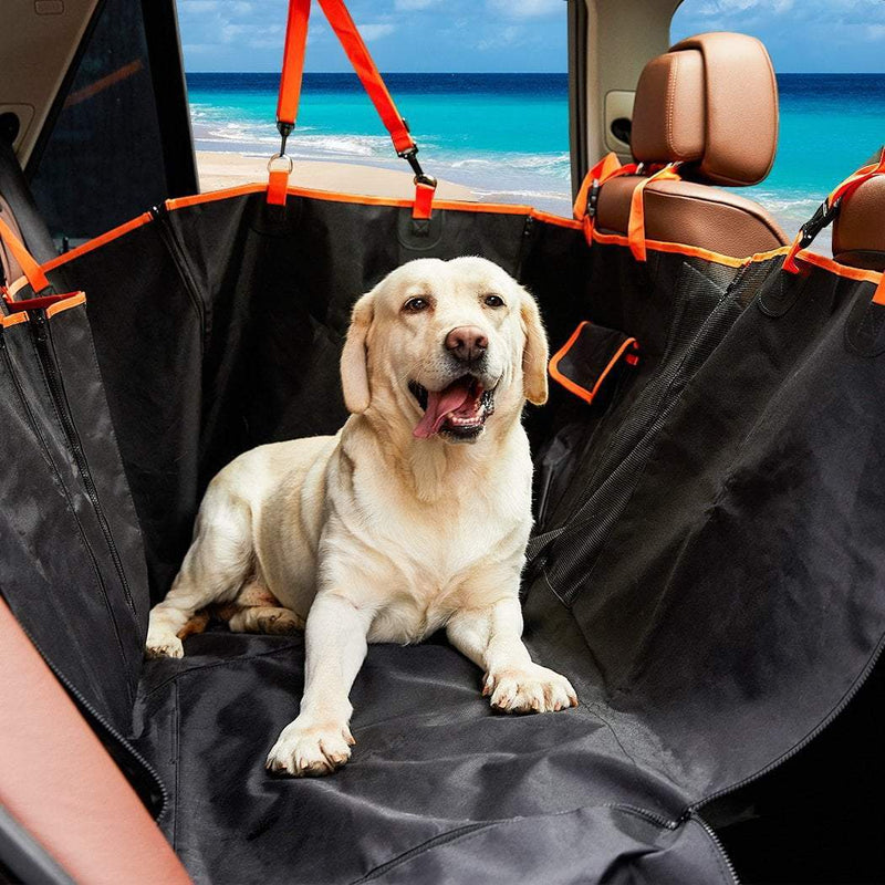 Pet Seat Cover Cat Dog Car Hammock Nonslip Premium Waterproof Back Zipper Black Payday Deals