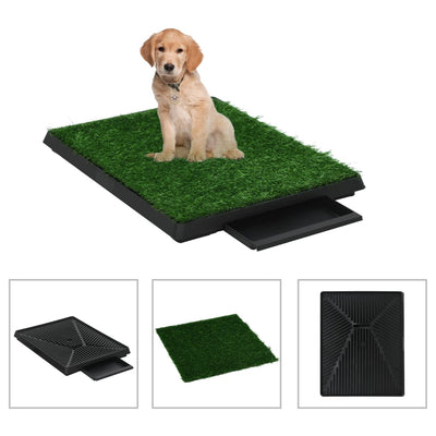 Pet Toilets 2 Pieces with Tray and Artificial Turf Green 63x50x7 cm WC Payday Deals