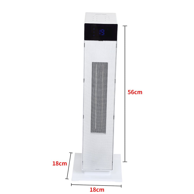 Spector 2000W Tower Heater Electric Portable Ceramic Oscillating Remote White - Payday Deals