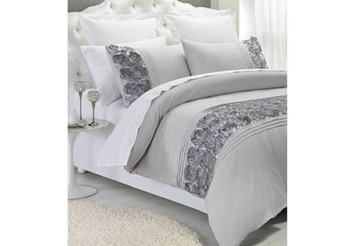Phase2 Palazzo Silver Queen Size Quilt Cover Set (3PCS)