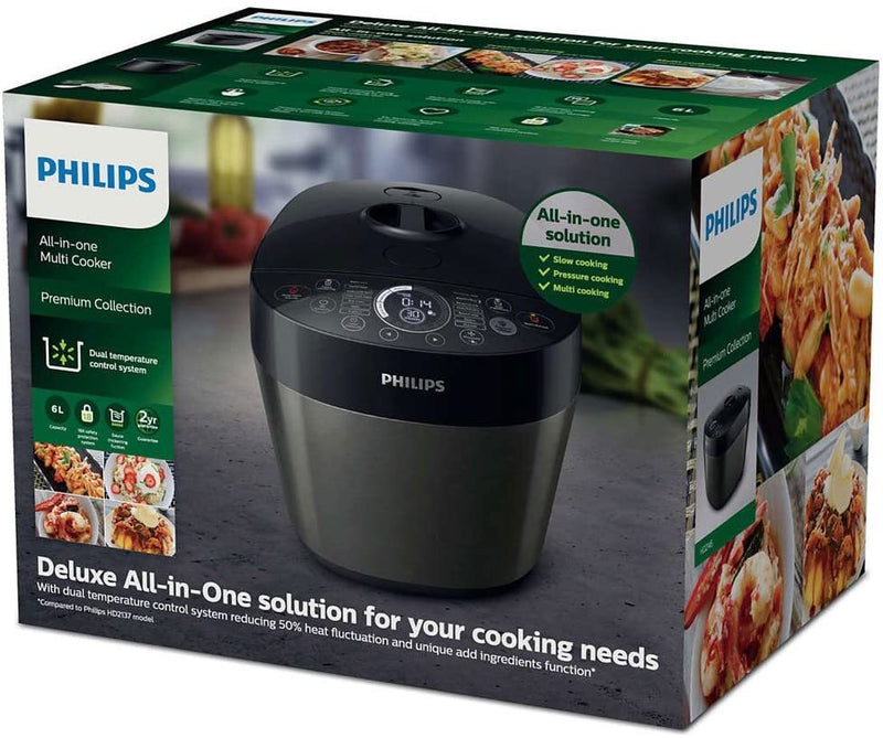 Philips HD2145 6L Electric Digital Automatic Non-stick Fast/Slow Pressure Cooker Payday Deals