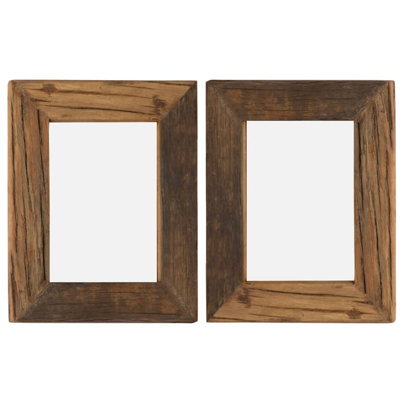 Photo Frames 2 pcs 25x30 cm Solid Reclaimed Wood and Glass Payday Deals