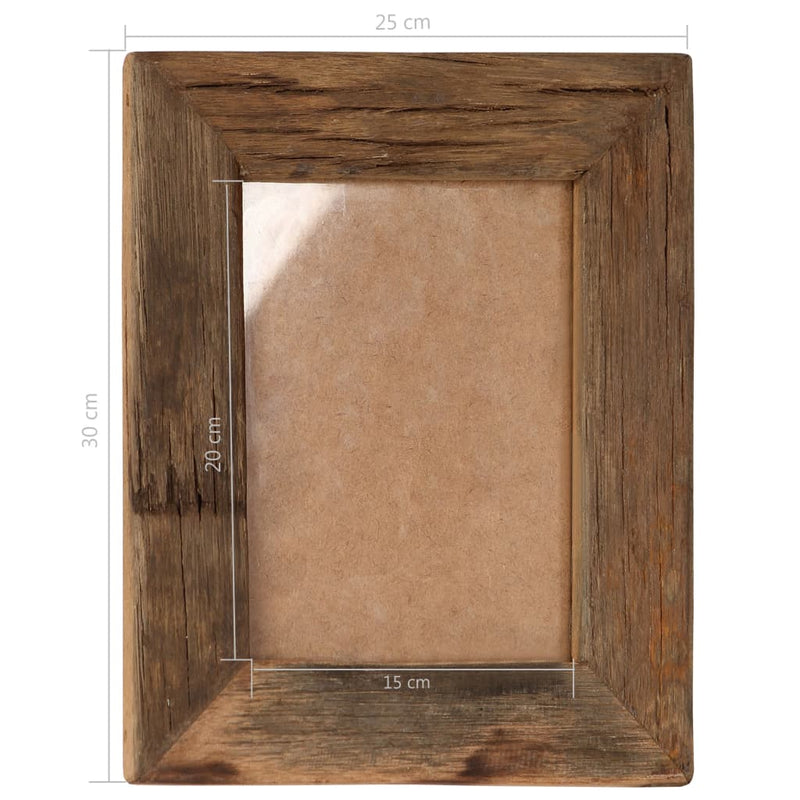 Photo Frames 2 pcs 25x30 cm Solid Reclaimed Wood and Glass Payday Deals