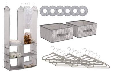 24 Piece Nursery Storage Set - Cool Grey