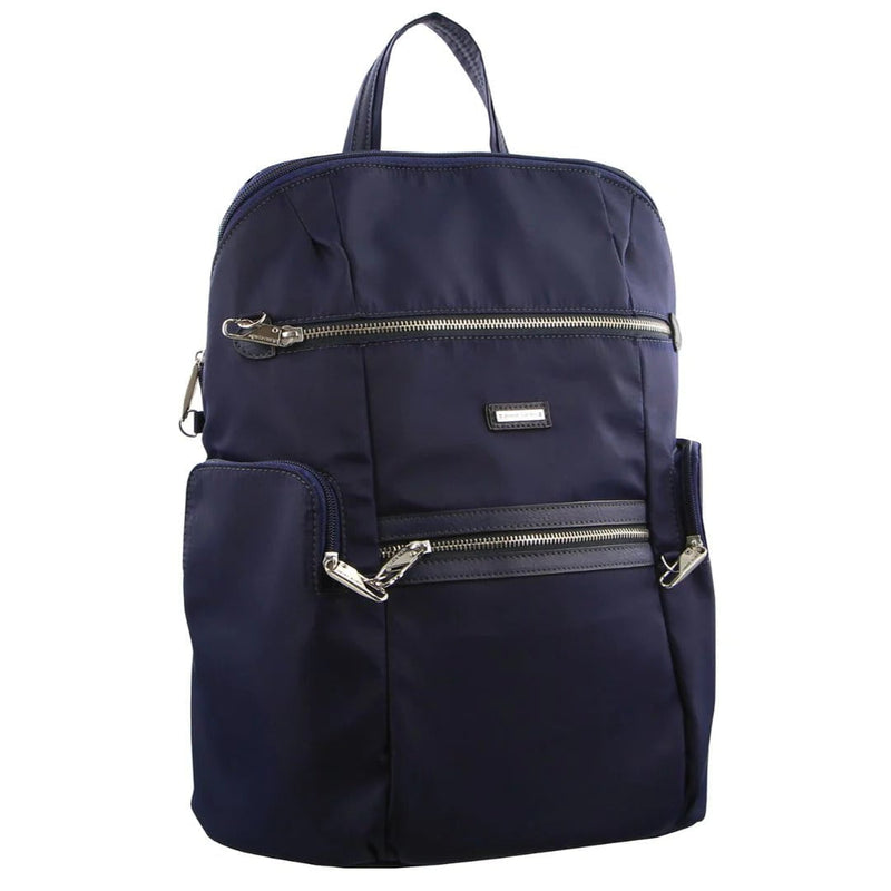 Pierre Cardin Nylon RFID Anti Theft Slash Proof Backpack Bag - Navy Payday Deals