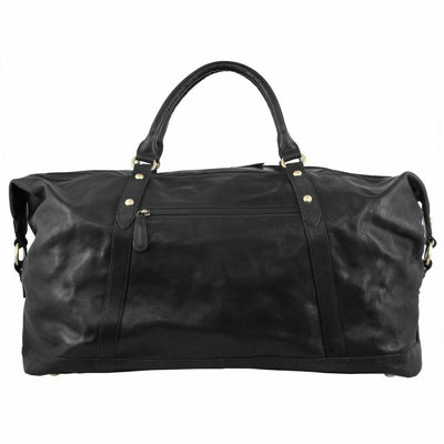 Pierre Cardin Rustic Leather Business Overnight Bag Unisex Duffle Bag Travel - Black Payday Deals