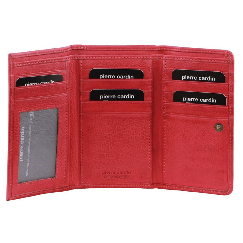 pierre cardin women s soft italian leather rfid purse wallet rustic pink apparel accessories handbags wallets cases handbags