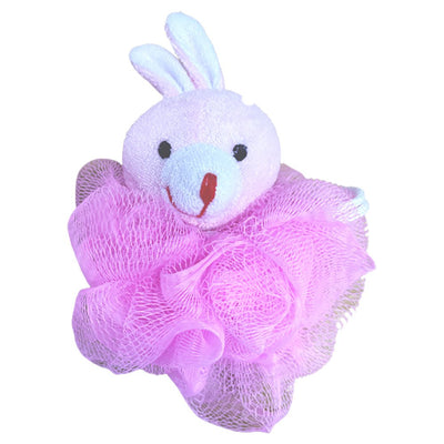 Pink Bunny Kids Bath Sponge Scrub Stuffed Animal Shower Loofah Toy Exfoliate Payday Deals