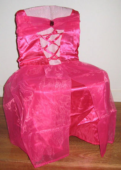 Pink Princess Chair Cover Dress 1 Each