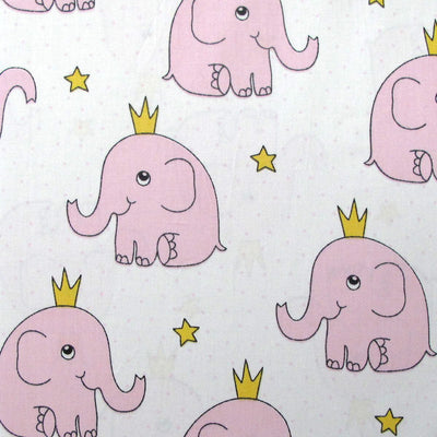 Pinky Elephant Baby 100% Cotton Printed Sheet Set Cot Size Payday Deals