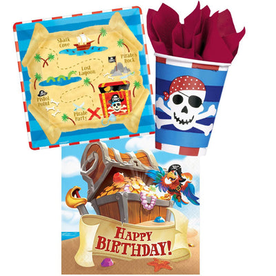 Pirate Happy Birthday 8 Guest Tableware Party Pack Payday Deals