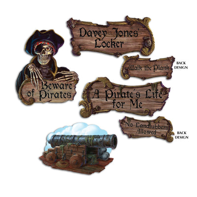 Pirate Party Supplies -  Cutouts 4 pack