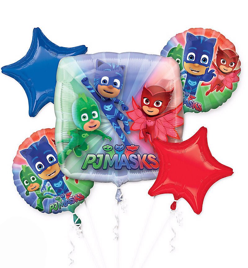 PJ Masks Party Supplies 5 Pack Foil Balloon Bouquet Payday Deals